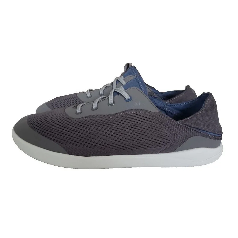 Olukai Moku Pae Mesh Gray Slip On Comfort Shoes Sneakers Men's Size 9.5